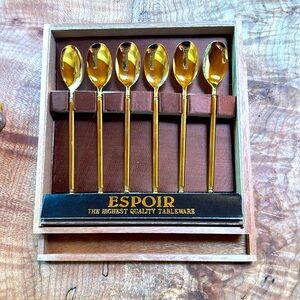Espoir gold plated small spoons